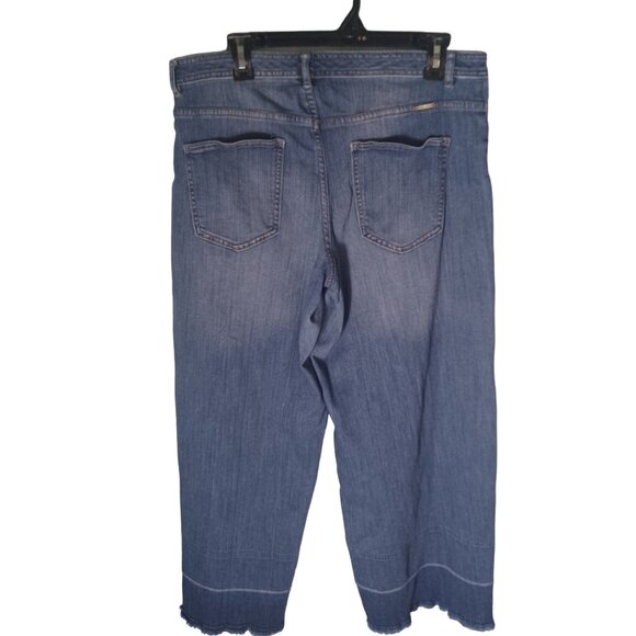 SOHO Jeans Womens 10 Culotte Wide Leg Relaxed Baggy Stretch High Waist Comfort - Picture 5 of 14